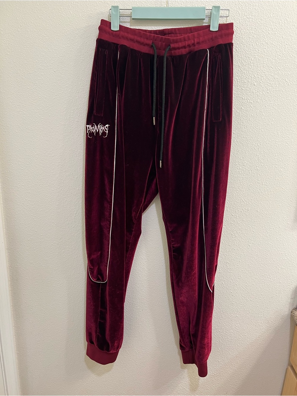 Broken promises Velour Track Pants Large